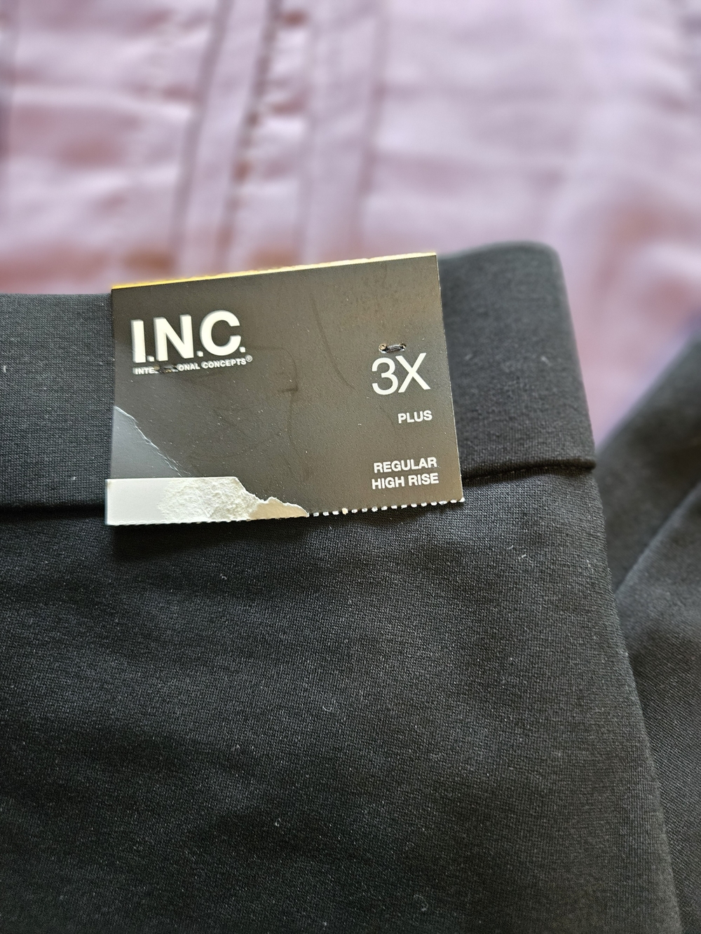 INC International Concepts Plus Size Wide Leg Pants in Black (3X)